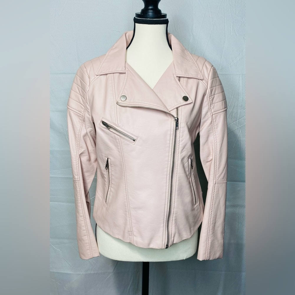 SHINESTAR PLEATHER MOTORCYCLE JACKET